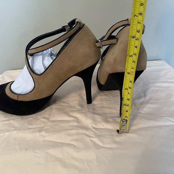 Heeled suede platform strappy shoes by JustFab. - Picture 3 of 6